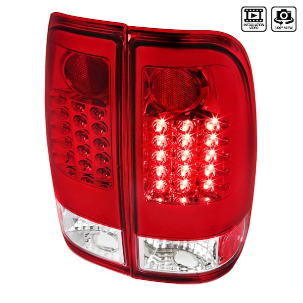 Spec-D Tuning 97-03 Ford F150 LED Tail Lights Red, LT-F15097RLED-TM LT-F15097RLED-TM - main